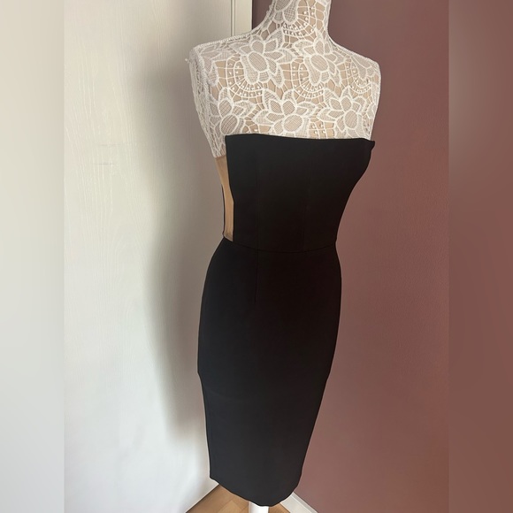 WHITE FOX Bellini Breeze Midi Dress Black - Mesh Sides - Sleeveless - Picture 2 of 10